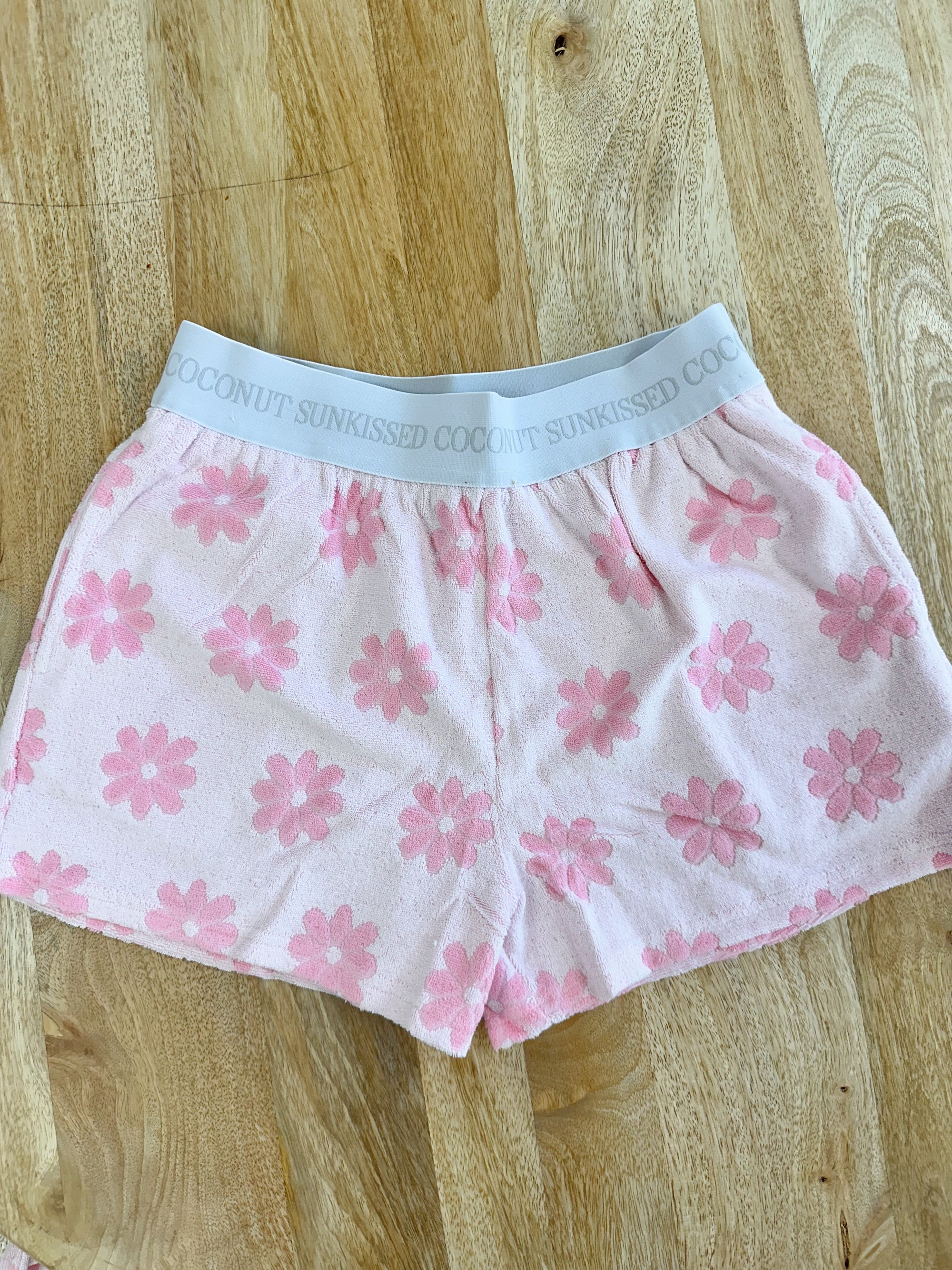 Pink Flower Pajama Shorts