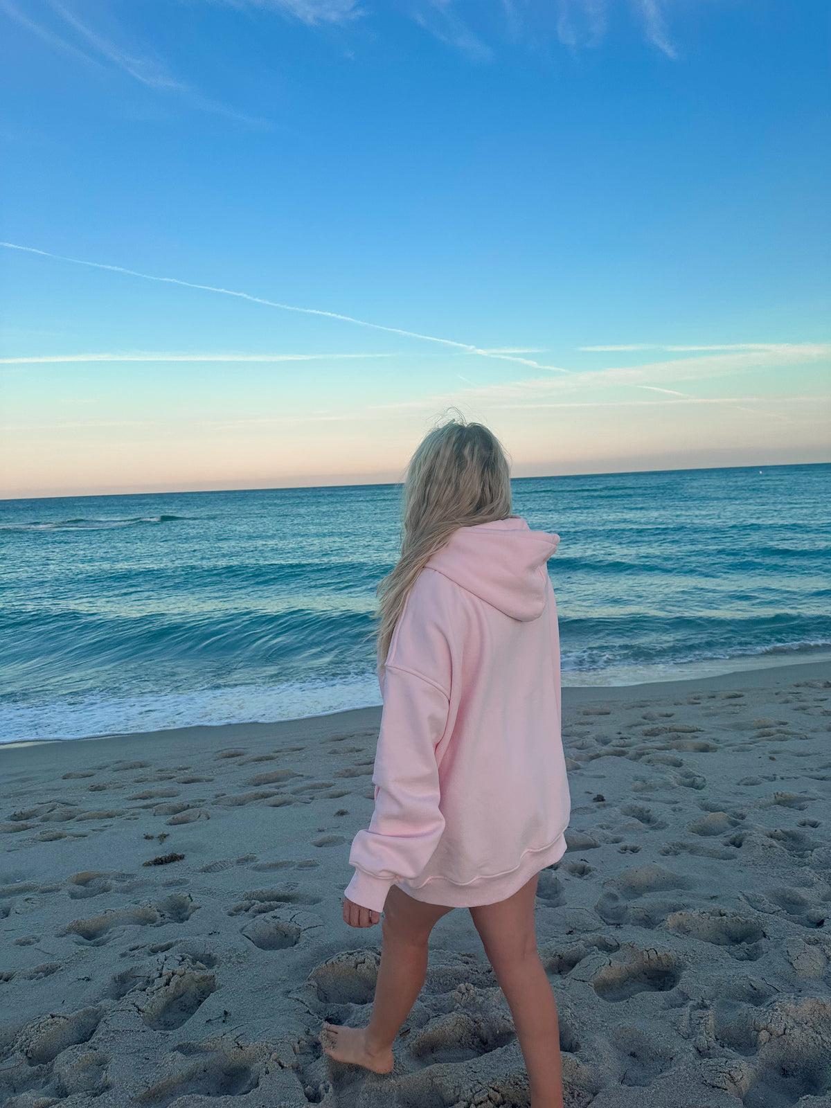 Tana Light Pink Embroider Sunkissedcoconut Hoodie
