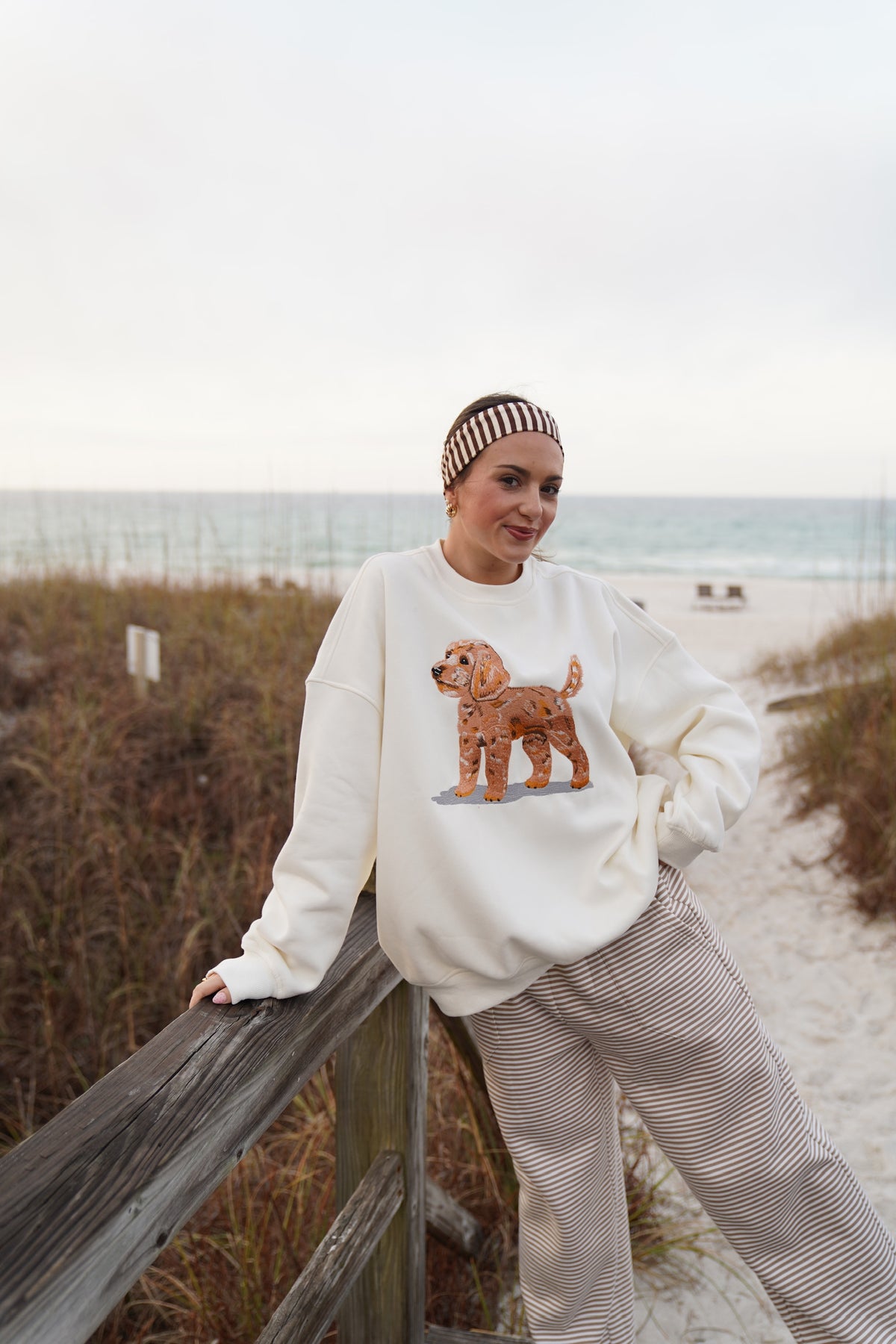 Golden Doodle Dog Embroider Sweatshirt