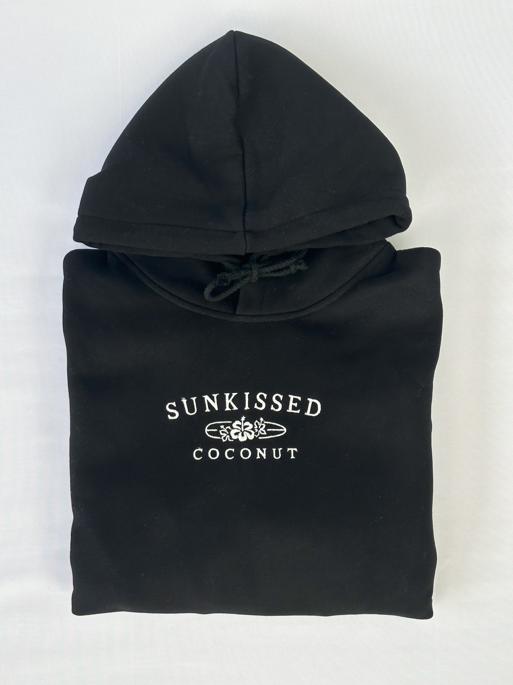 Black Sunkissedcoconut Logo Embroider Hoodie