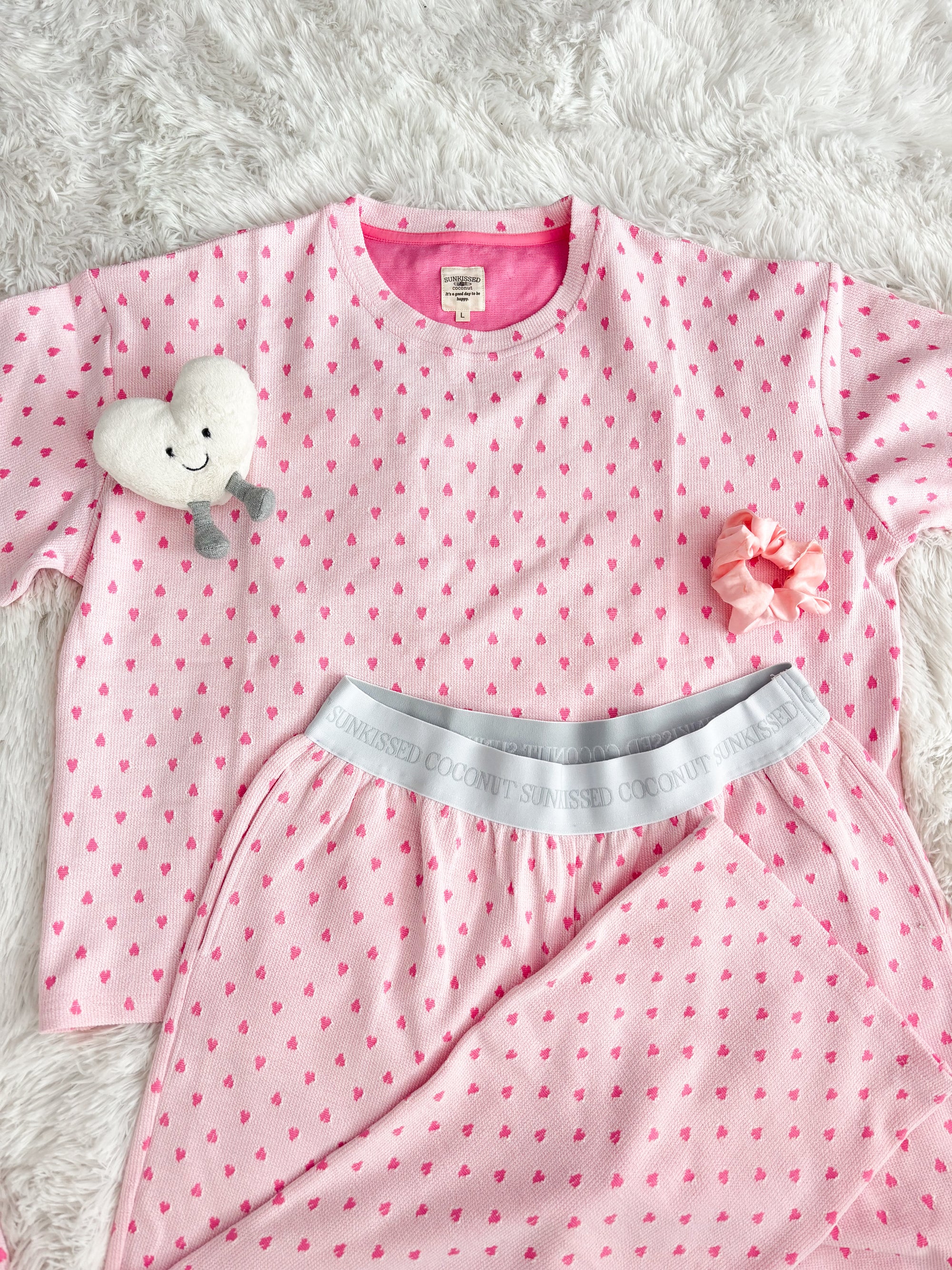 Heart Short Sleeve Pajama Top