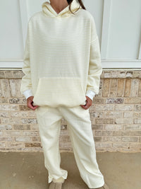 Baby Yellow and White Big Striped Sweatpants