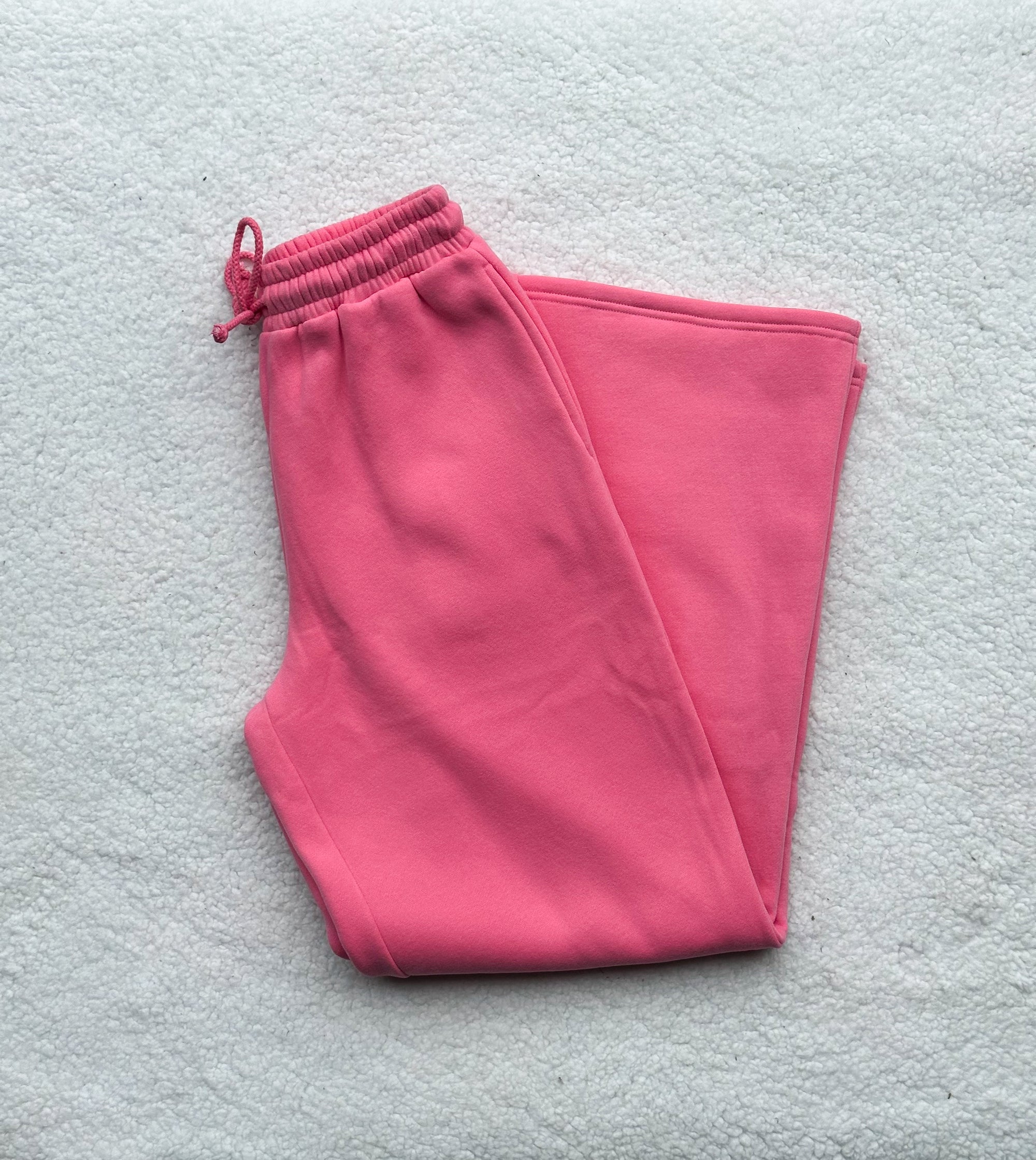 Hibiscus Pink Basic Blank Flare Sweatpants