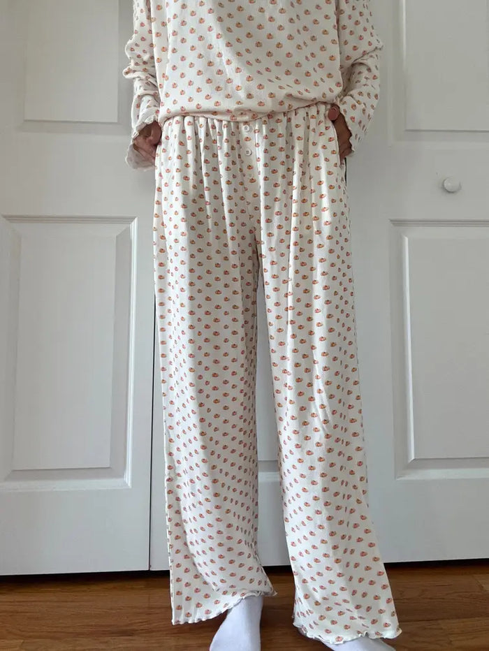 Pumpkin Fall Autumn Pajama Pants