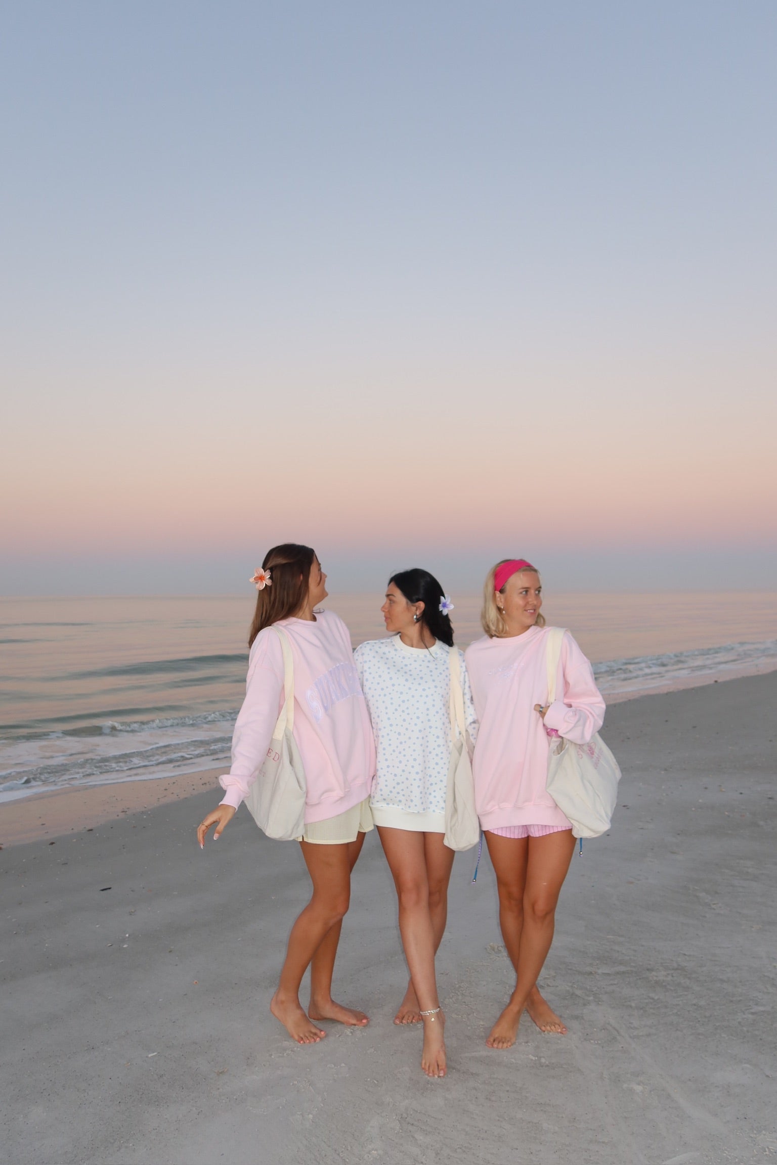 Light Pink Sunkissedcoconut Logo Embroider Sweatshirt