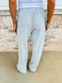 Grey Waffle Knit Pants