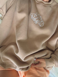 Cappuccino Howdy Embroider Sweatshirt