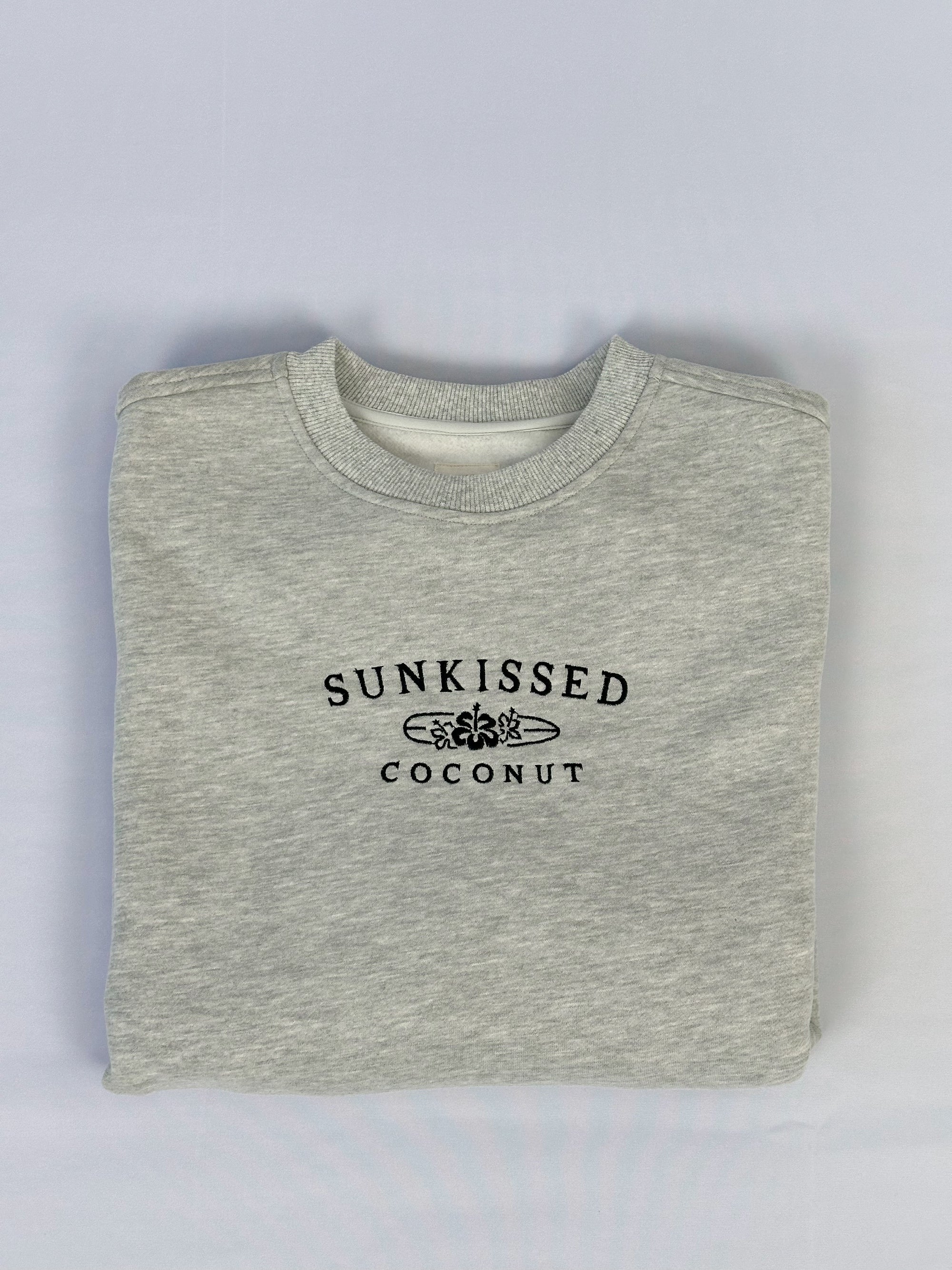 Afternoon Grey Sunkissedcoconut Logo Embroider Sweatshirt