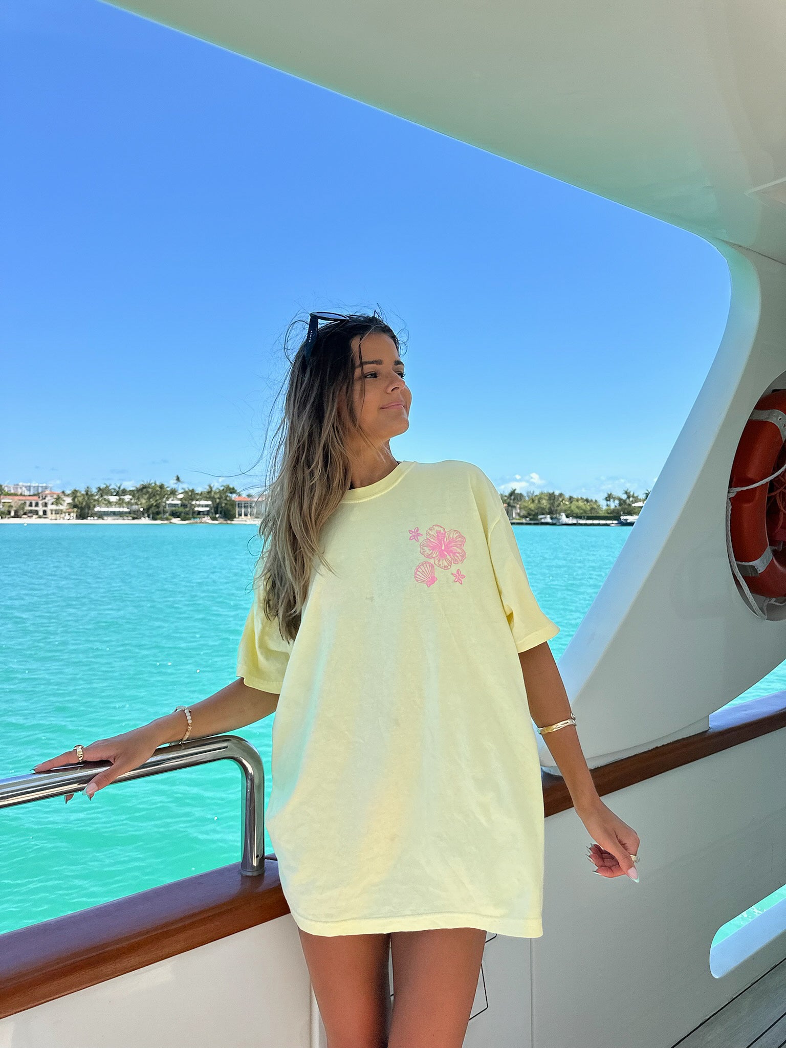 Banana Pink Tropical Comfort Colors Tee
