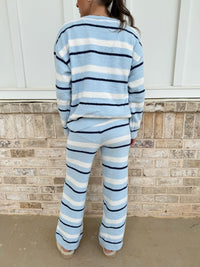 Cool Blue Fuzzy Soft Loungewear Set