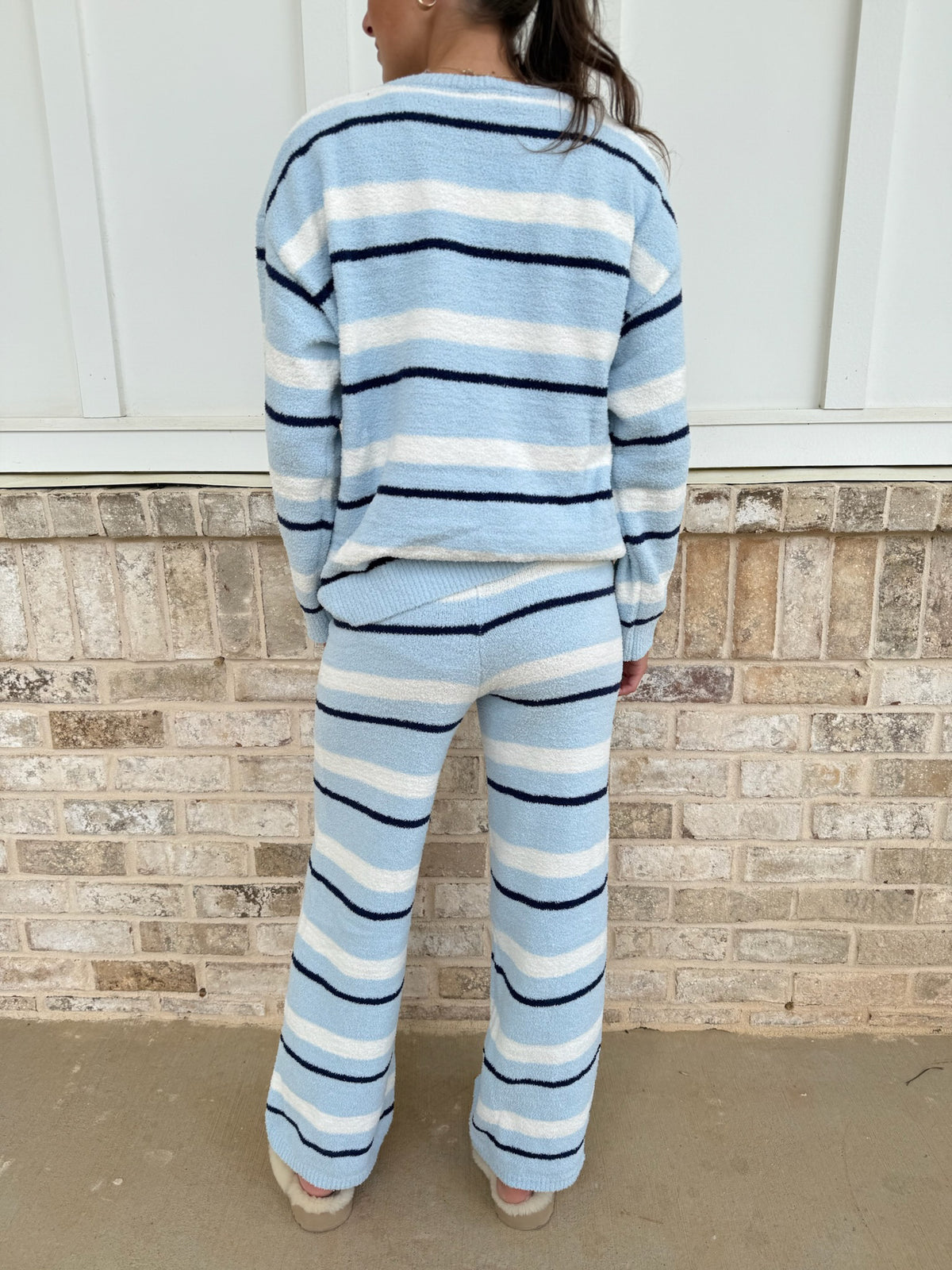 Cool Blue Fuzzy Soft Loungewear Set