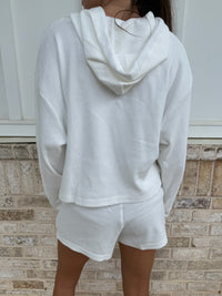 Ivory Waffle Kit Hoodie