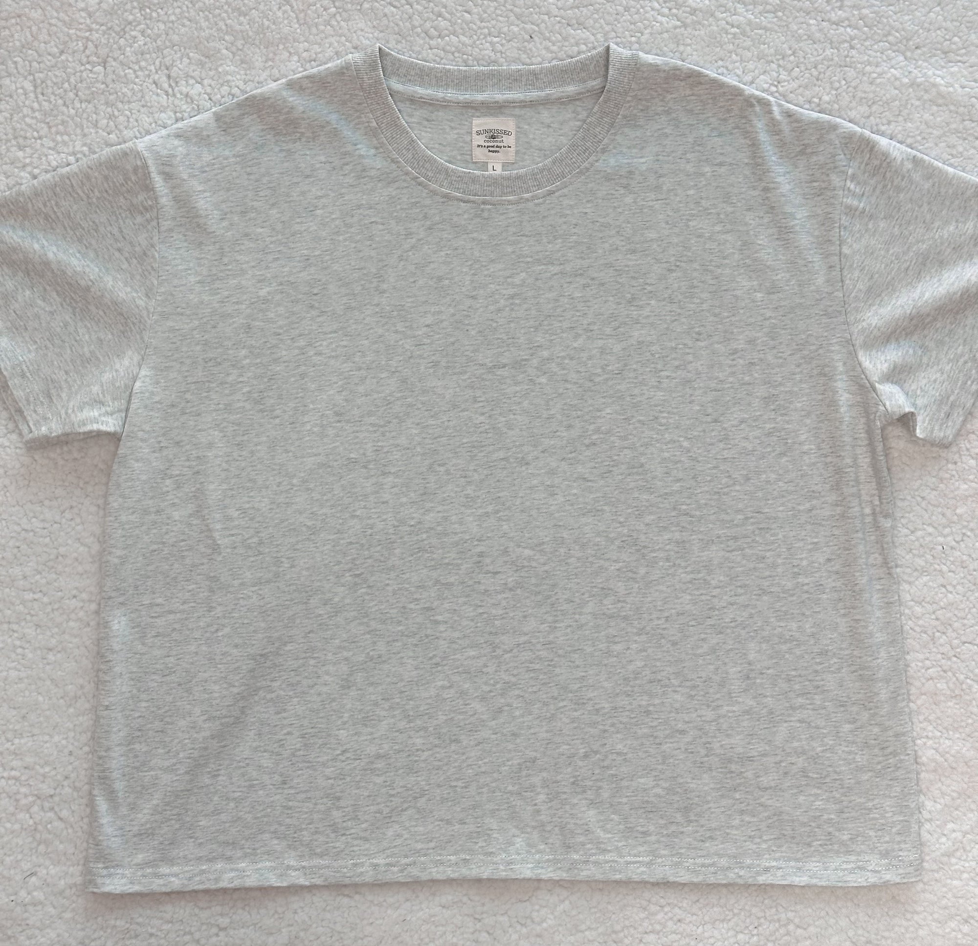 Pearl Grey Basic Blank Tee