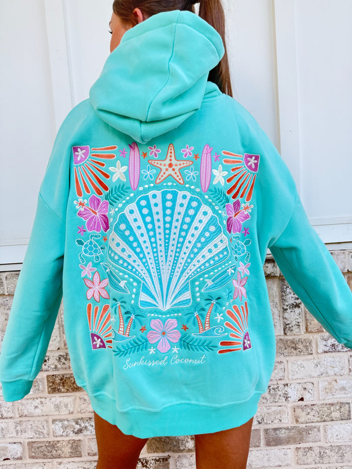 Ocean Gem Embroidered Hoodie