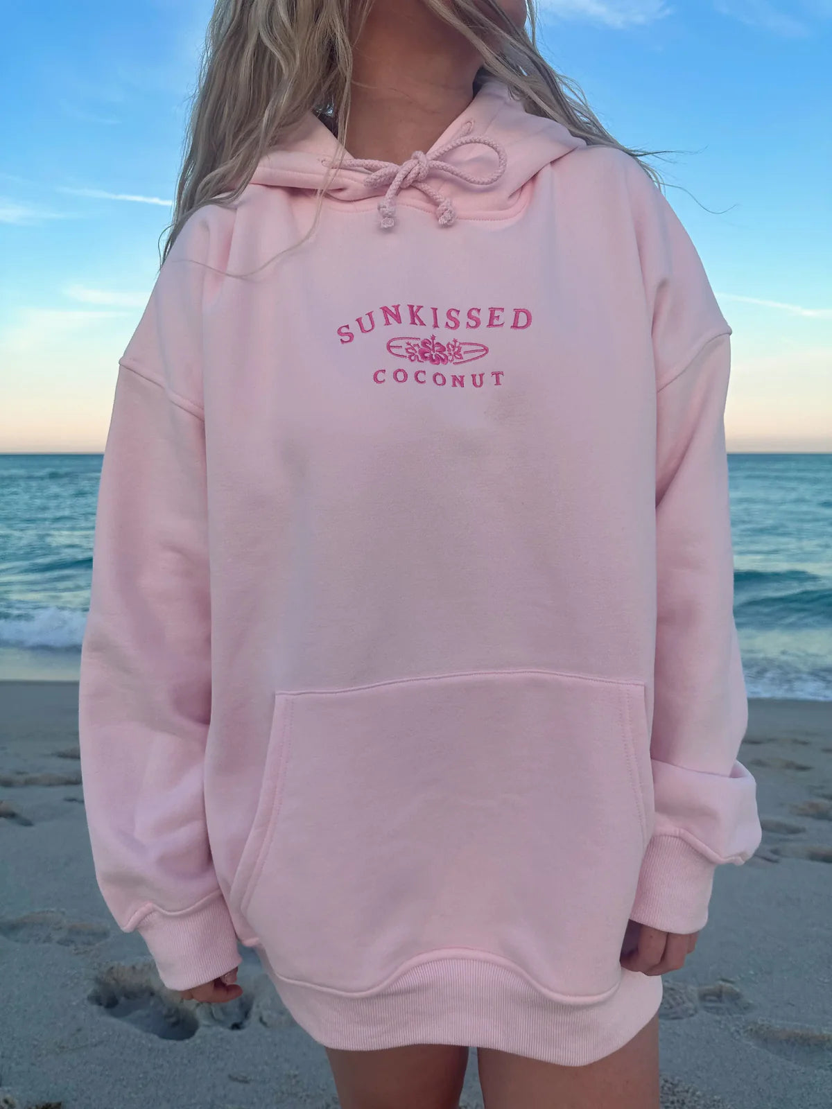 Sunkissedcoconut Embroider Oversized Hoodie