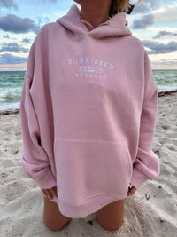 Mauve Mist Sunkissedcoconut Embroider Hoodie