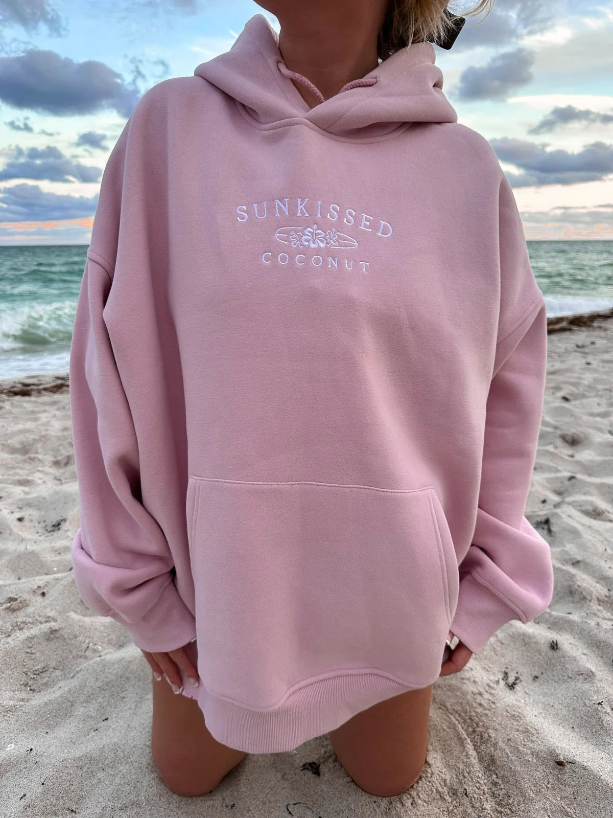Sunkissedcoconut Embroider Oversized Hoodie