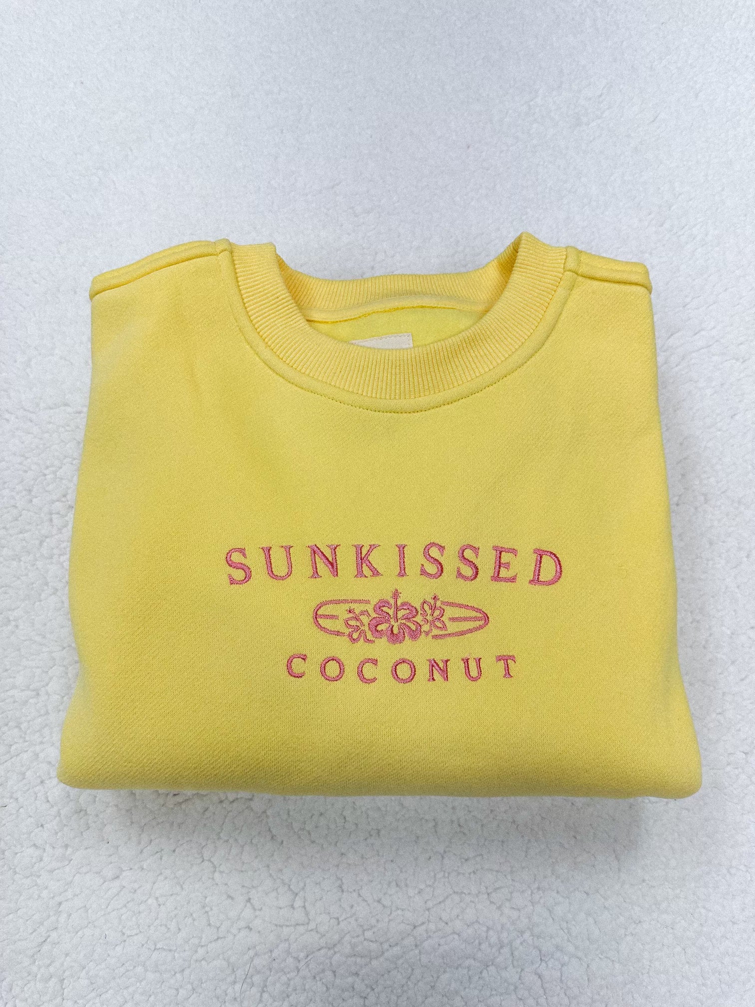 Sunkissedcoconut Yellow Embroider Sweatshirt