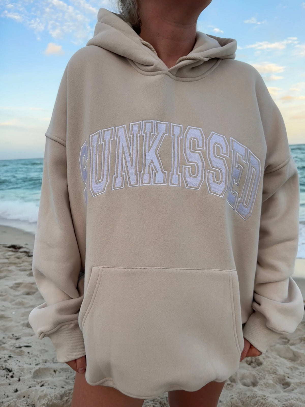 Sunkissed Collegiate Embroider Oversized Hoodie
