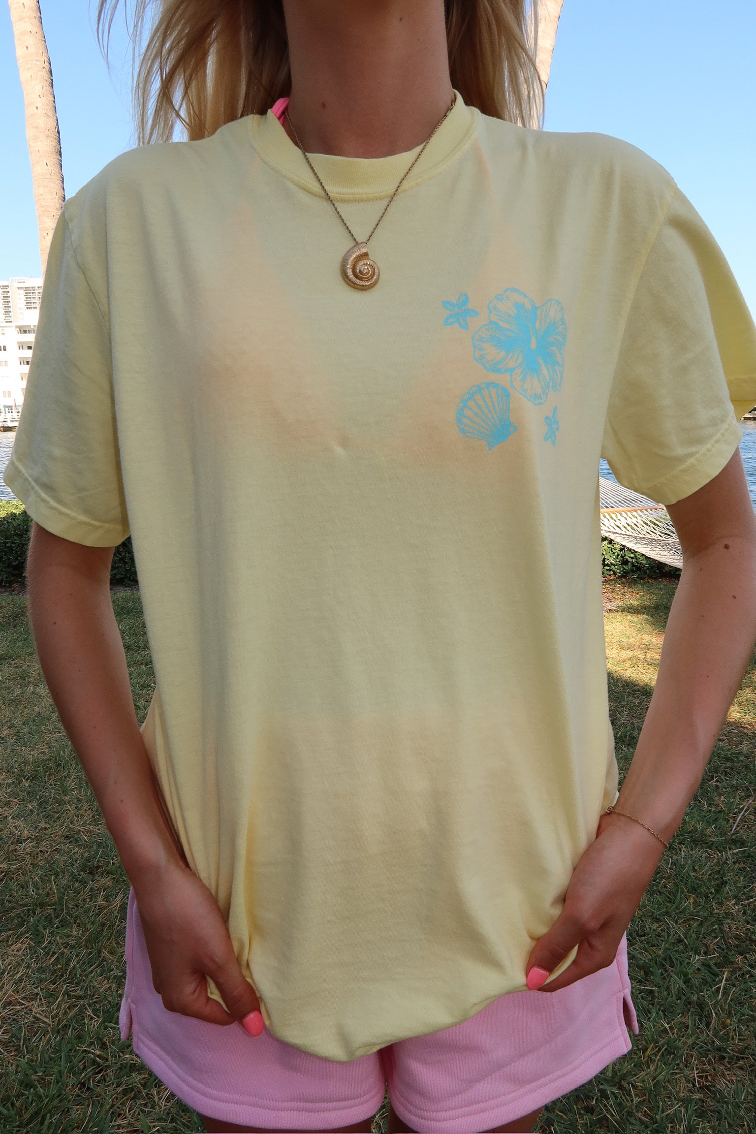 Banana Blue Tropical Comfort Colors Tee