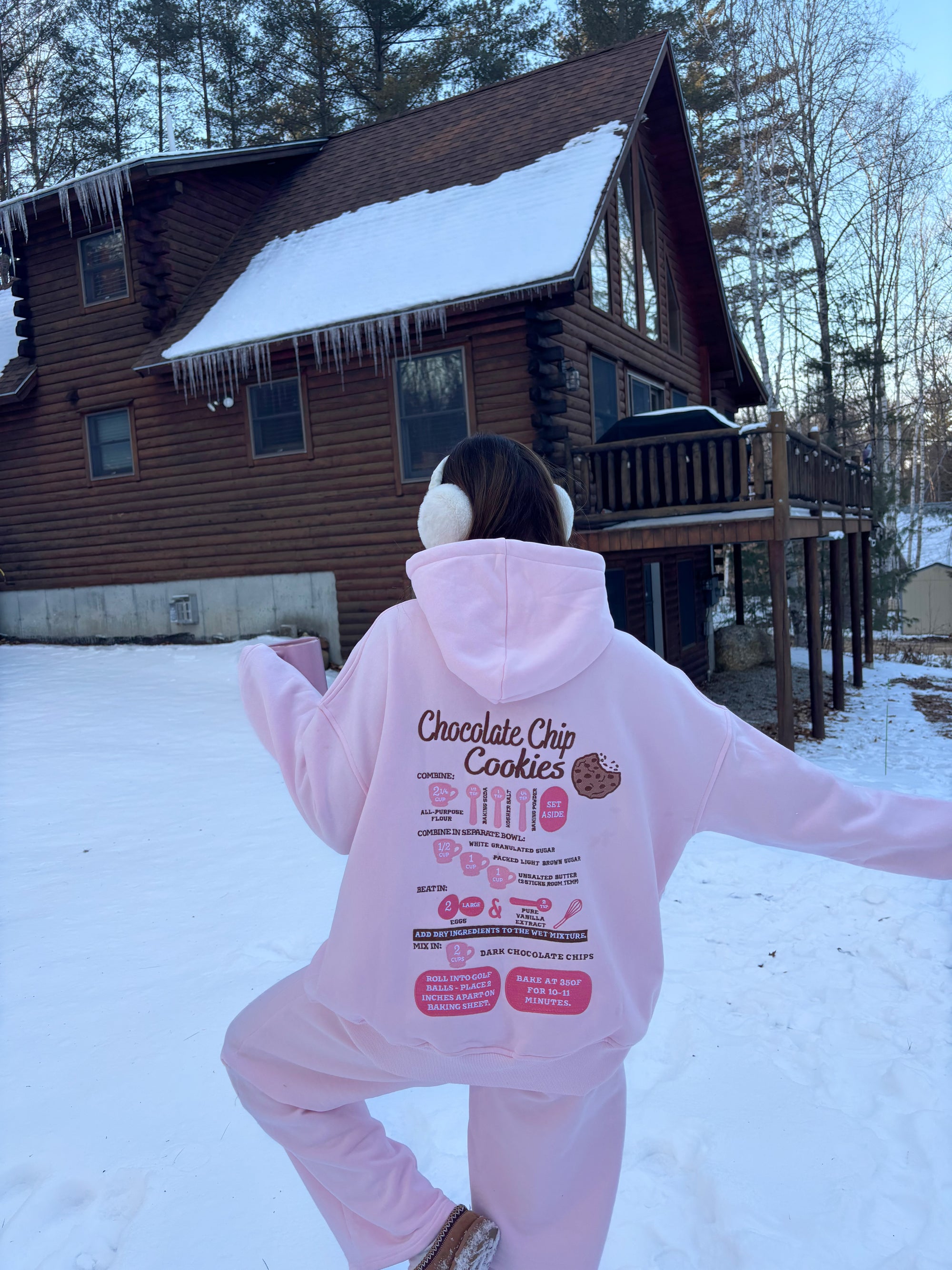 Light Pink Chocolate Chip Cookie Recipe Embroider Hoodie