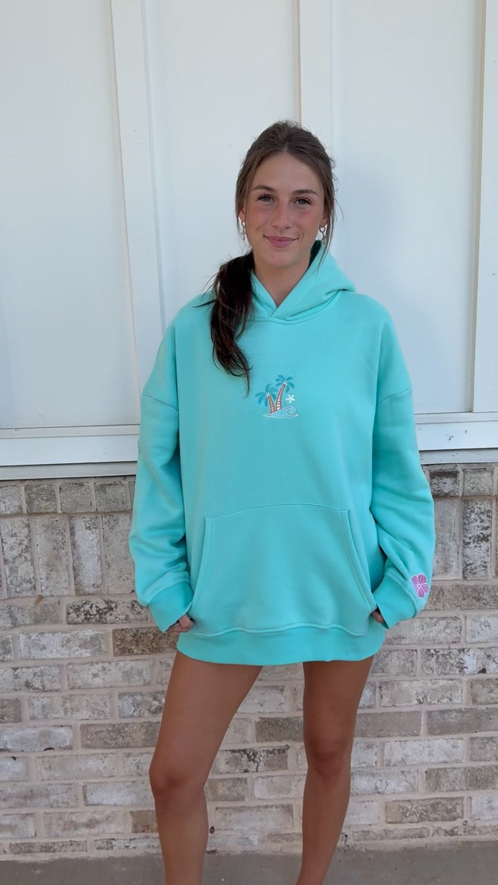 Ocean Gem Embroidered Hoodie