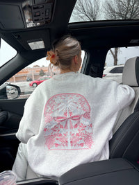Pearl Grey Tropical Palms Sweatshirt