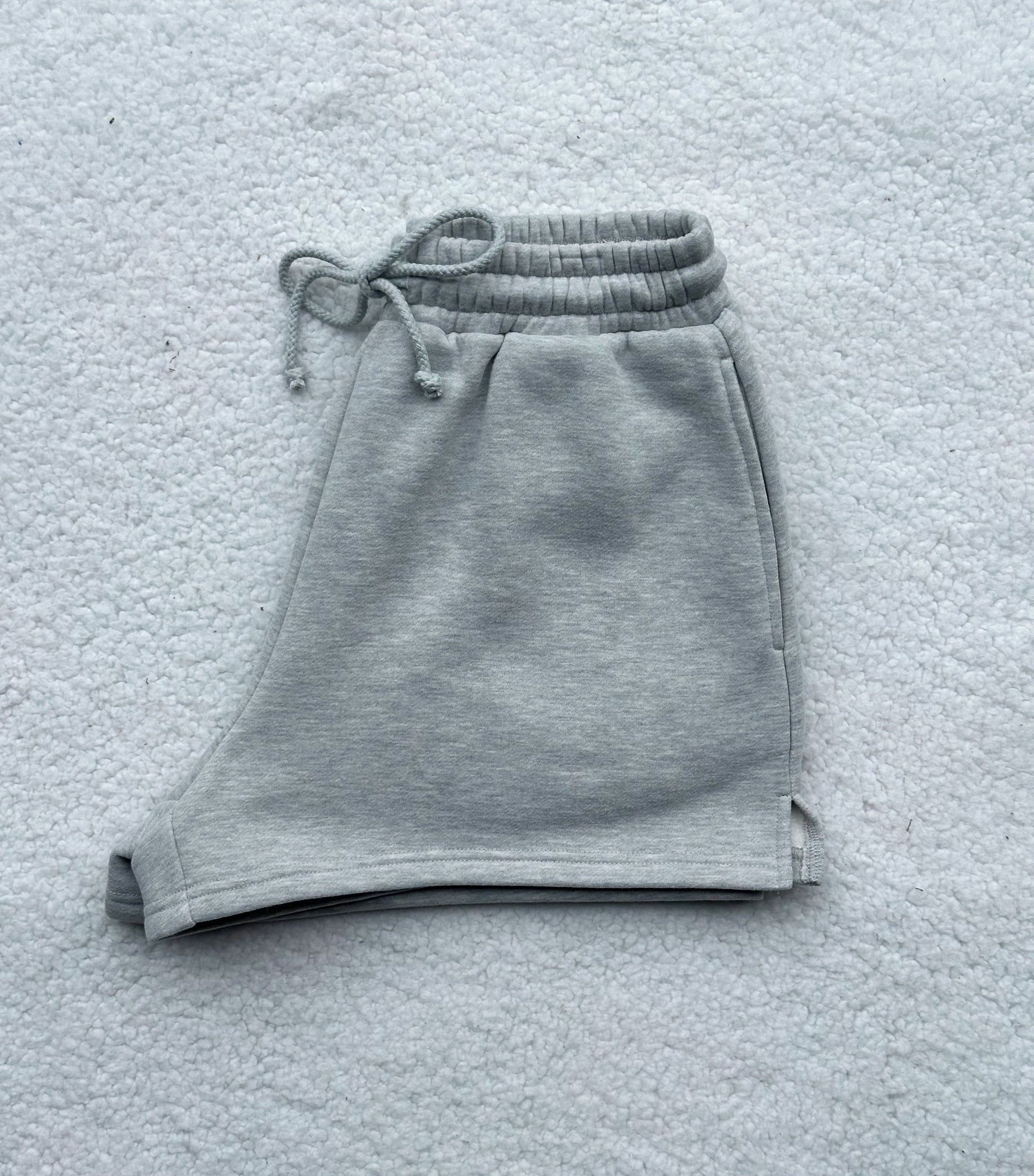 Afternoon Grey Basic Blank Shorts