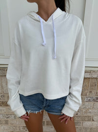 Ivory Waffle Kit Hoodie