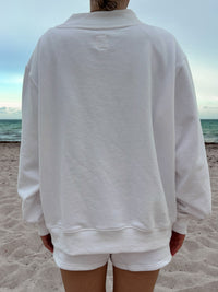 White American Flag Dog Mockneck Sweatshirt 100% Cotton