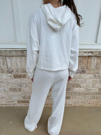 Ivory Waffle Kit Hoodie