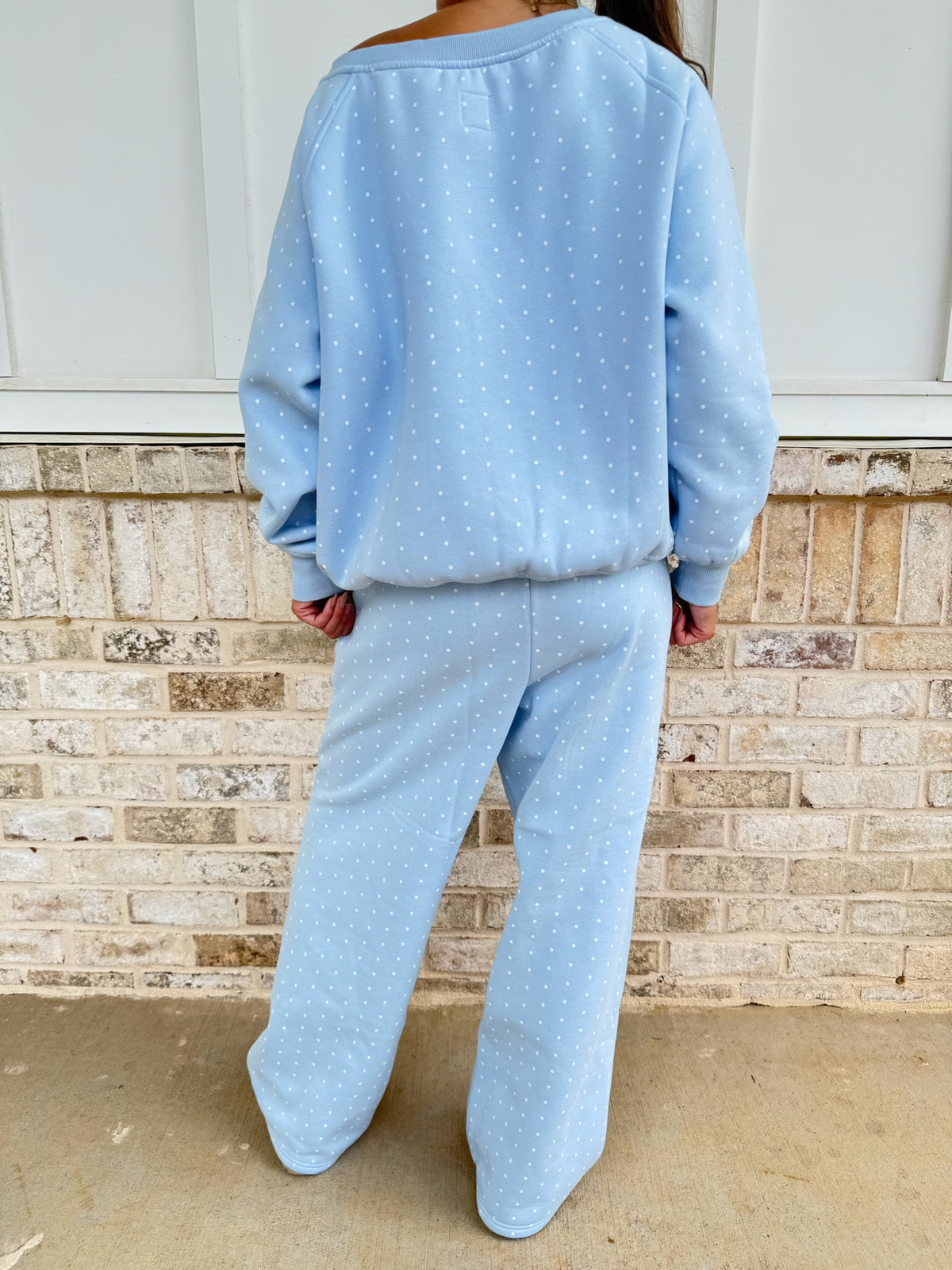 Polka Dot Flare Sweatpants