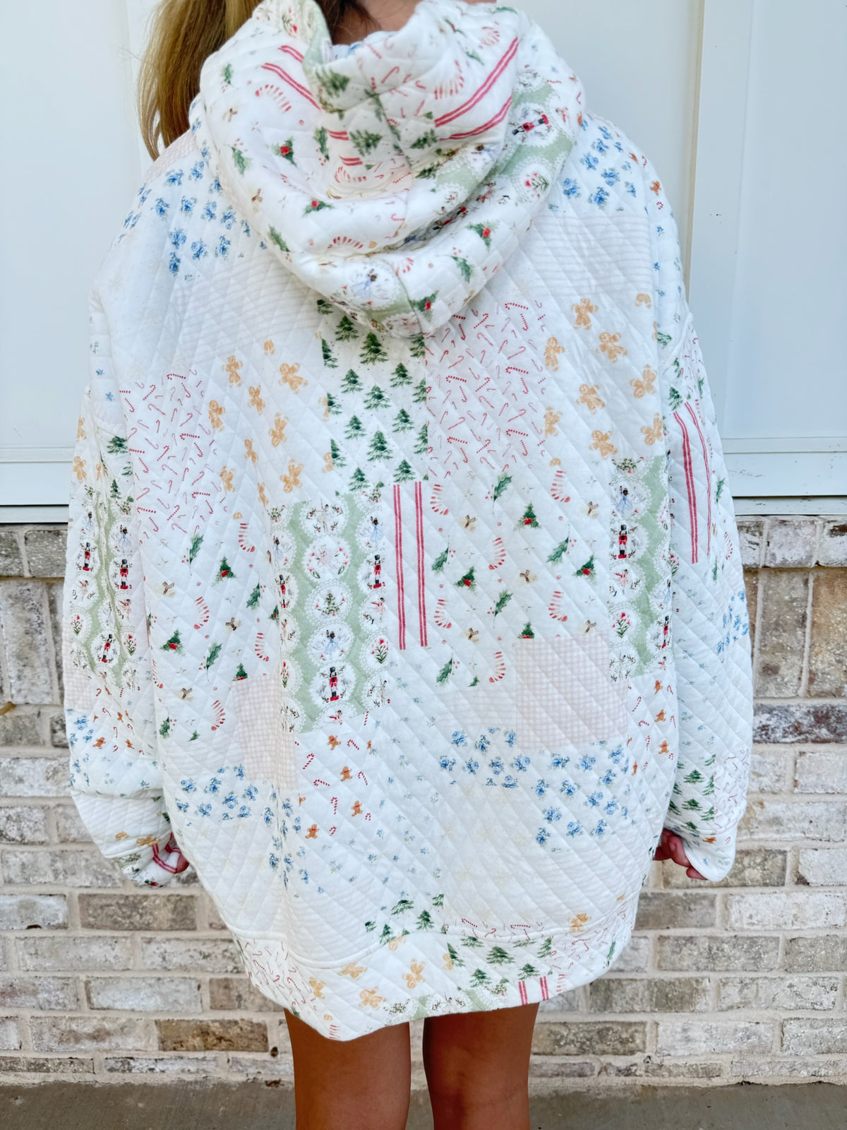 Christmas Holiday Quilted Hoodie