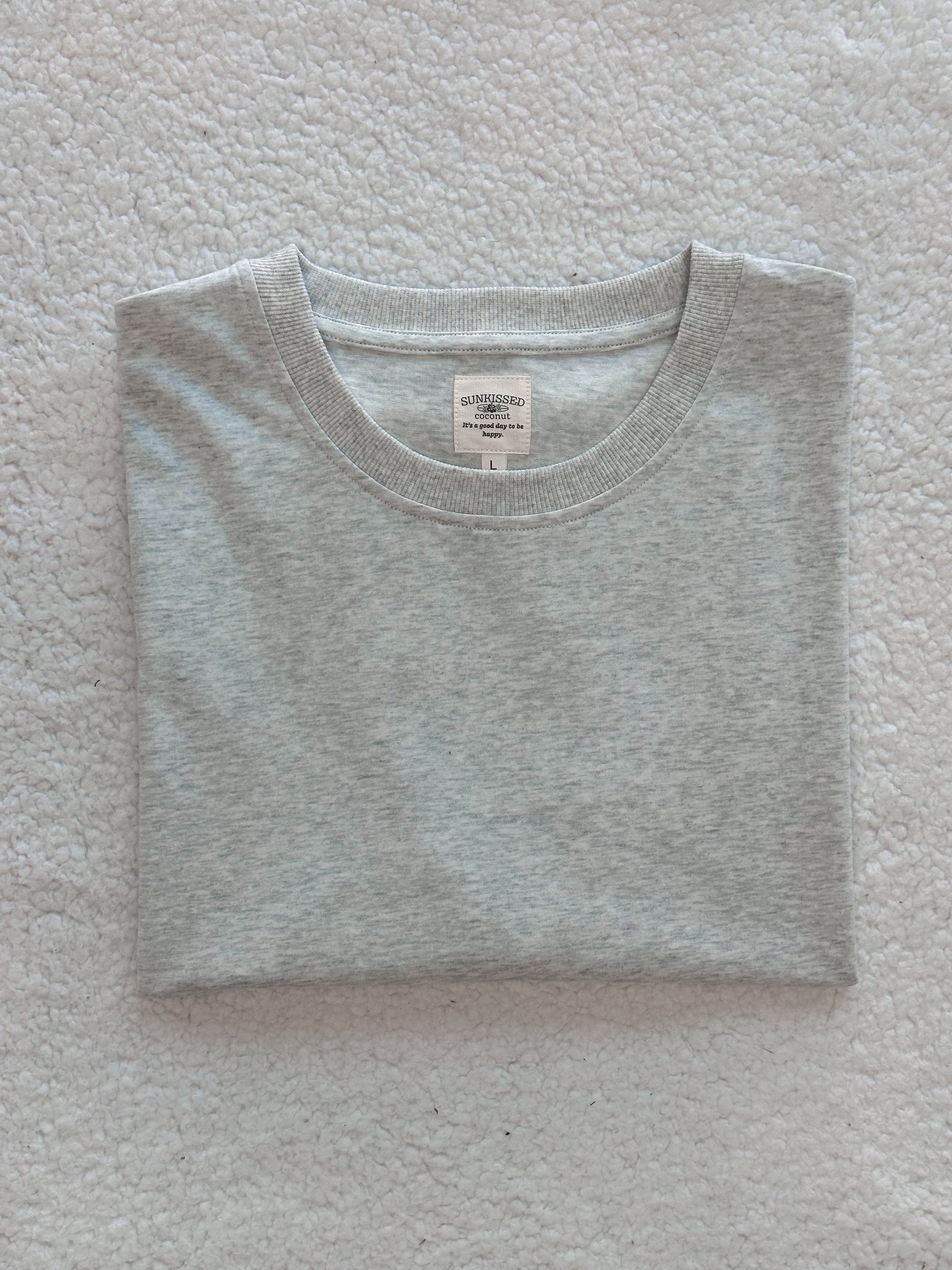 Pearl Grey Basic Blank Tee