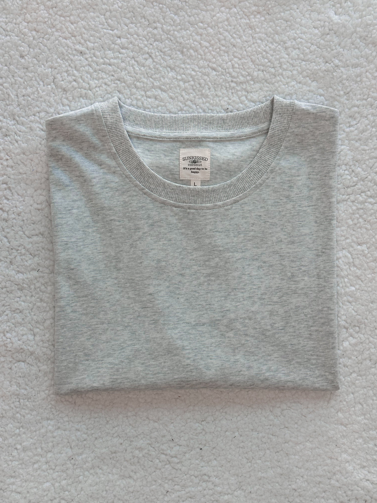 Pearl Grey Basic Watercolor Slightly Cropped Blank Tee
