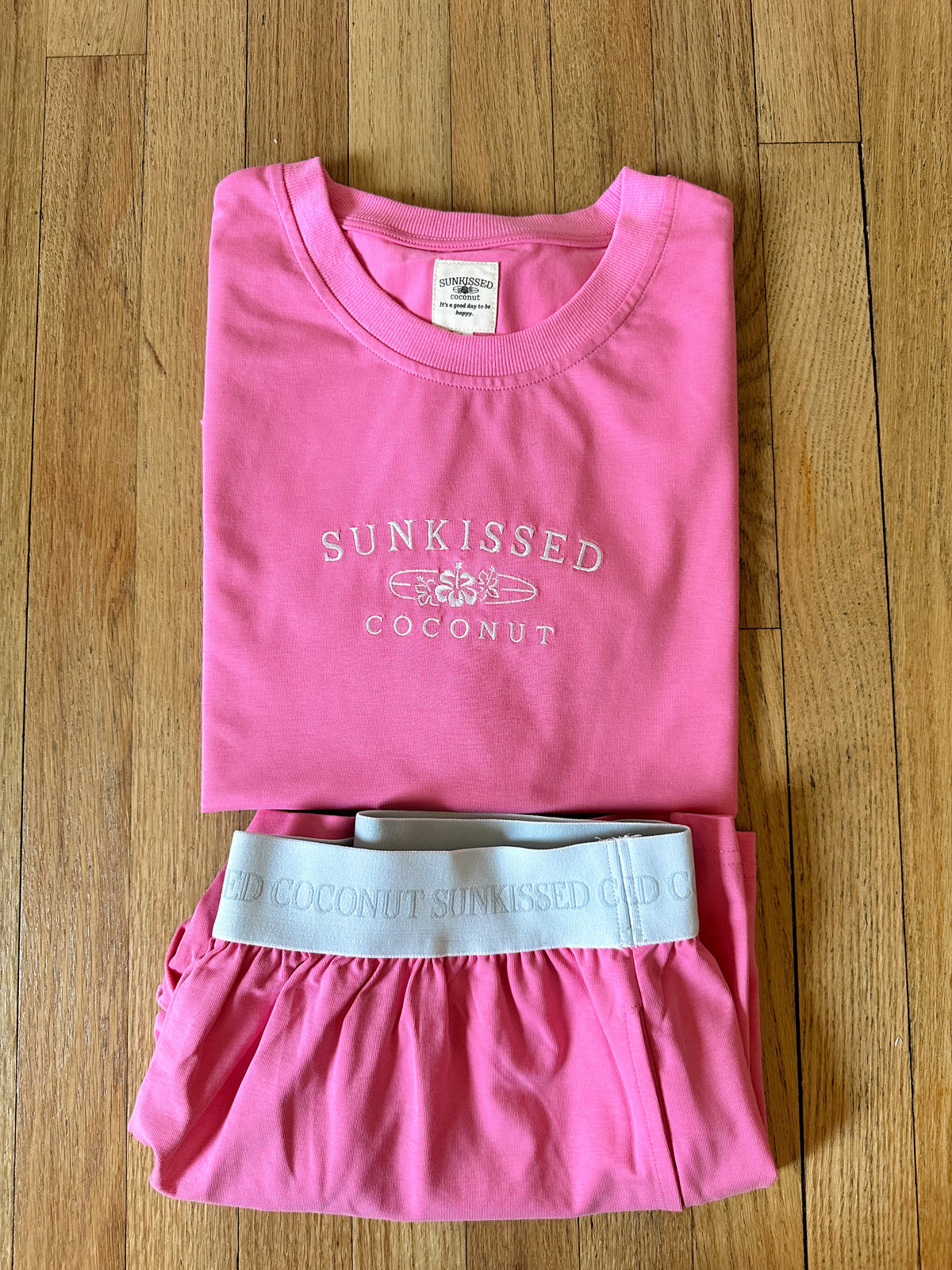 Malibu Pink Basic Watercolor Shorts