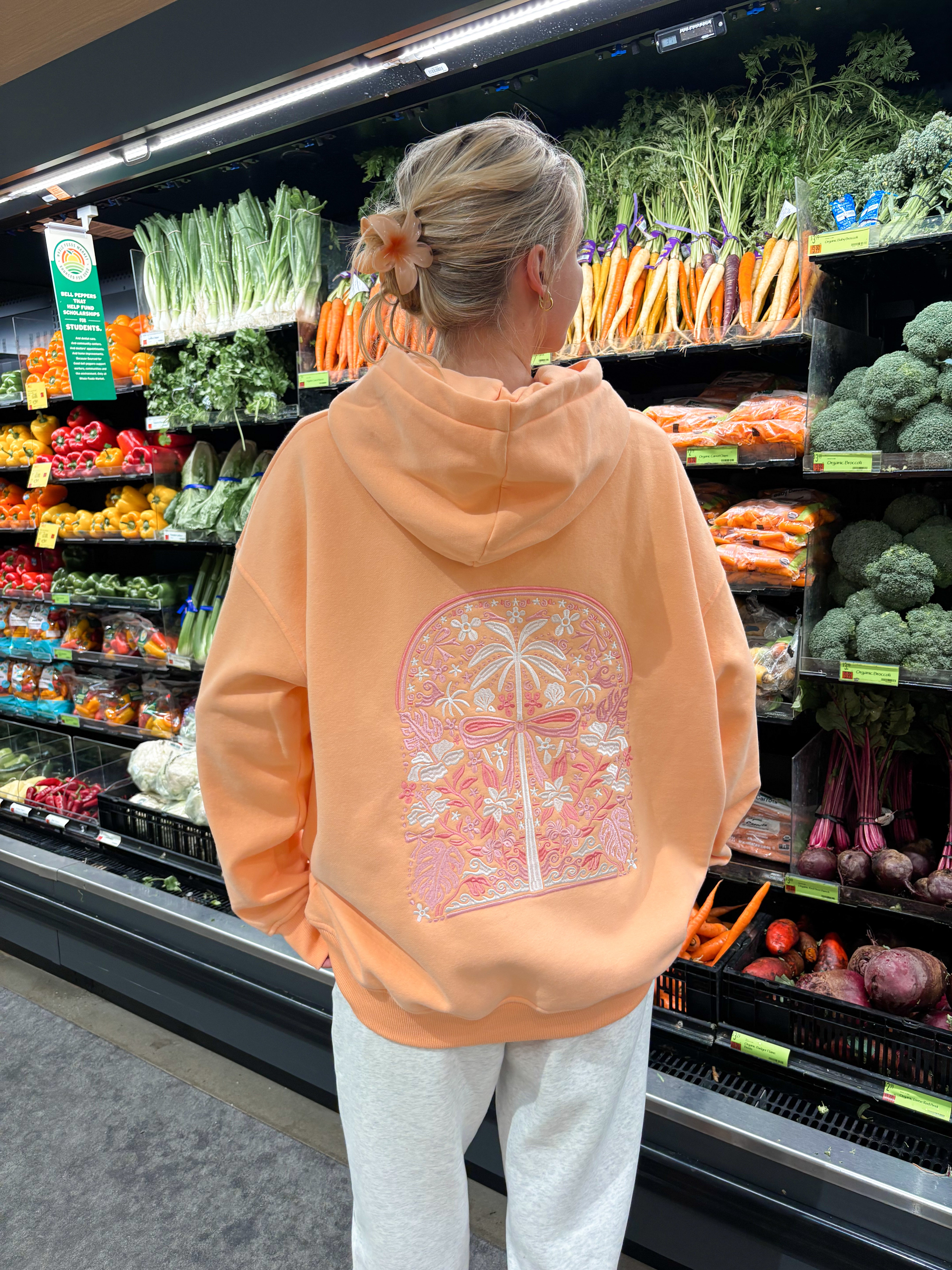 Sherbet Orange Tropical Palms Hoodie – Sunkissedcoconut