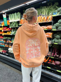 Sherbet Orange Tropical Palms Hoodie
