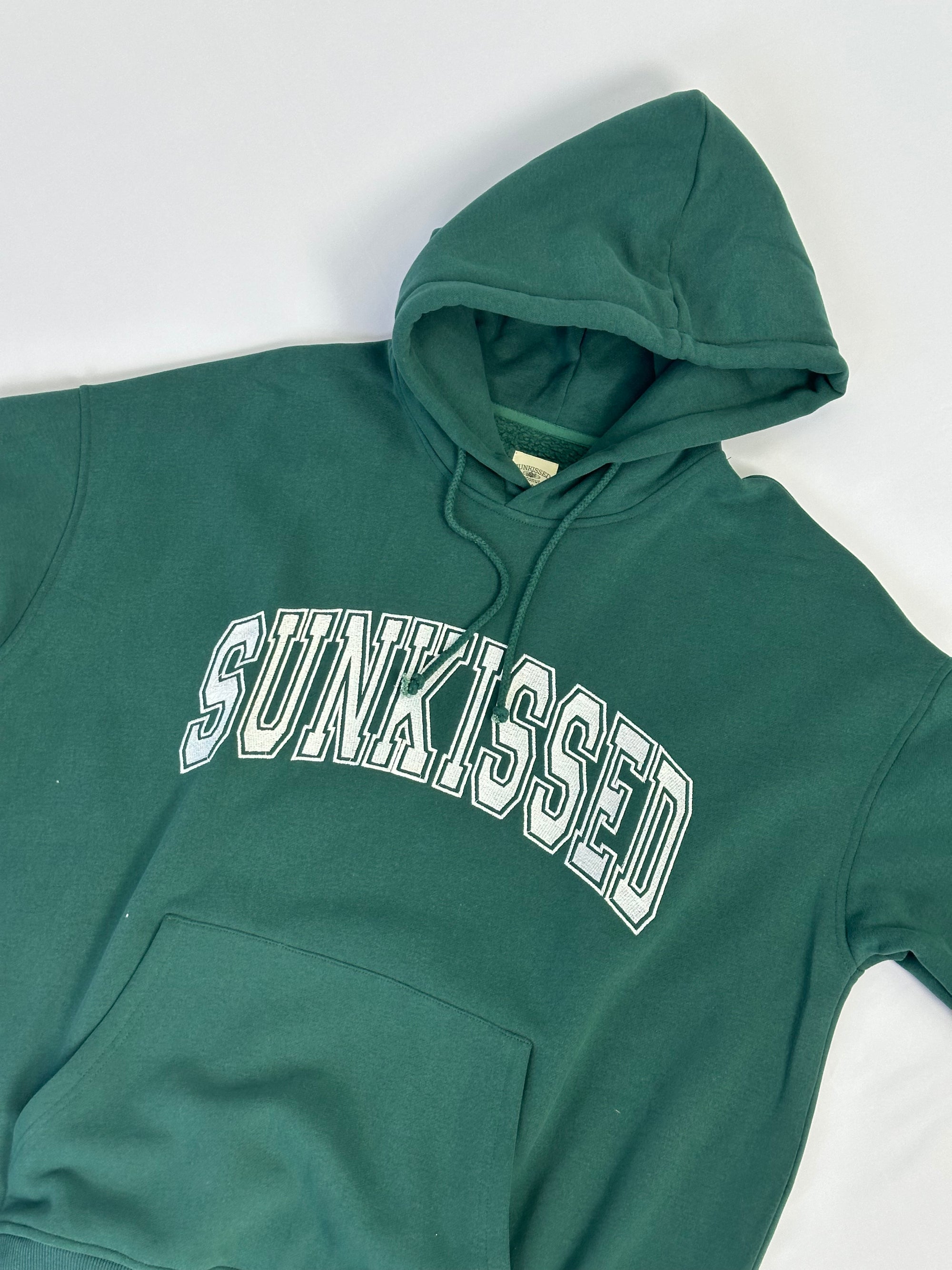 Winter Green Sunkissed Varsity Embroider Hoodie