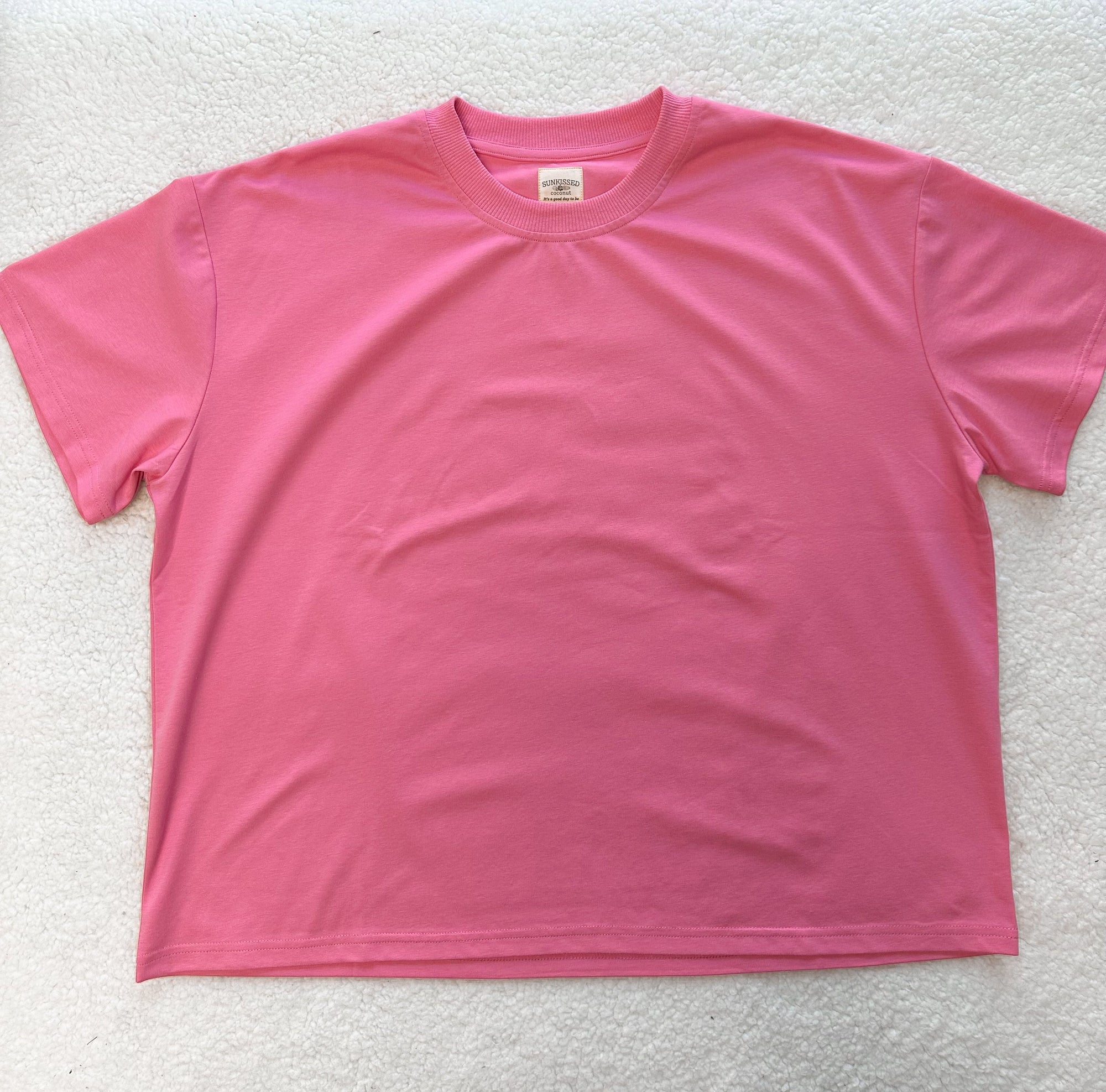 Malibu Pink Basic Blank Tee