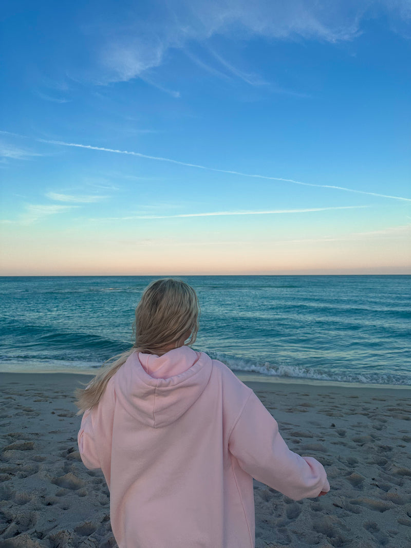 Tana Light Pink Embroider Sunkissedcoconut Hoodie