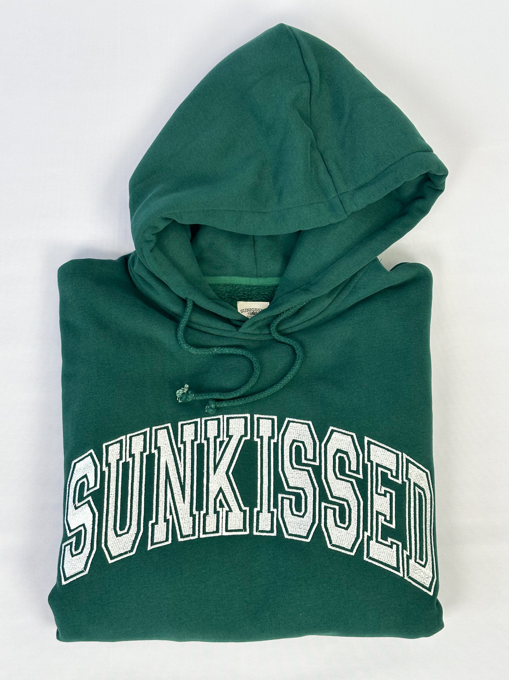 Winter Green Sunkissed Varsity Embroider Hoodie