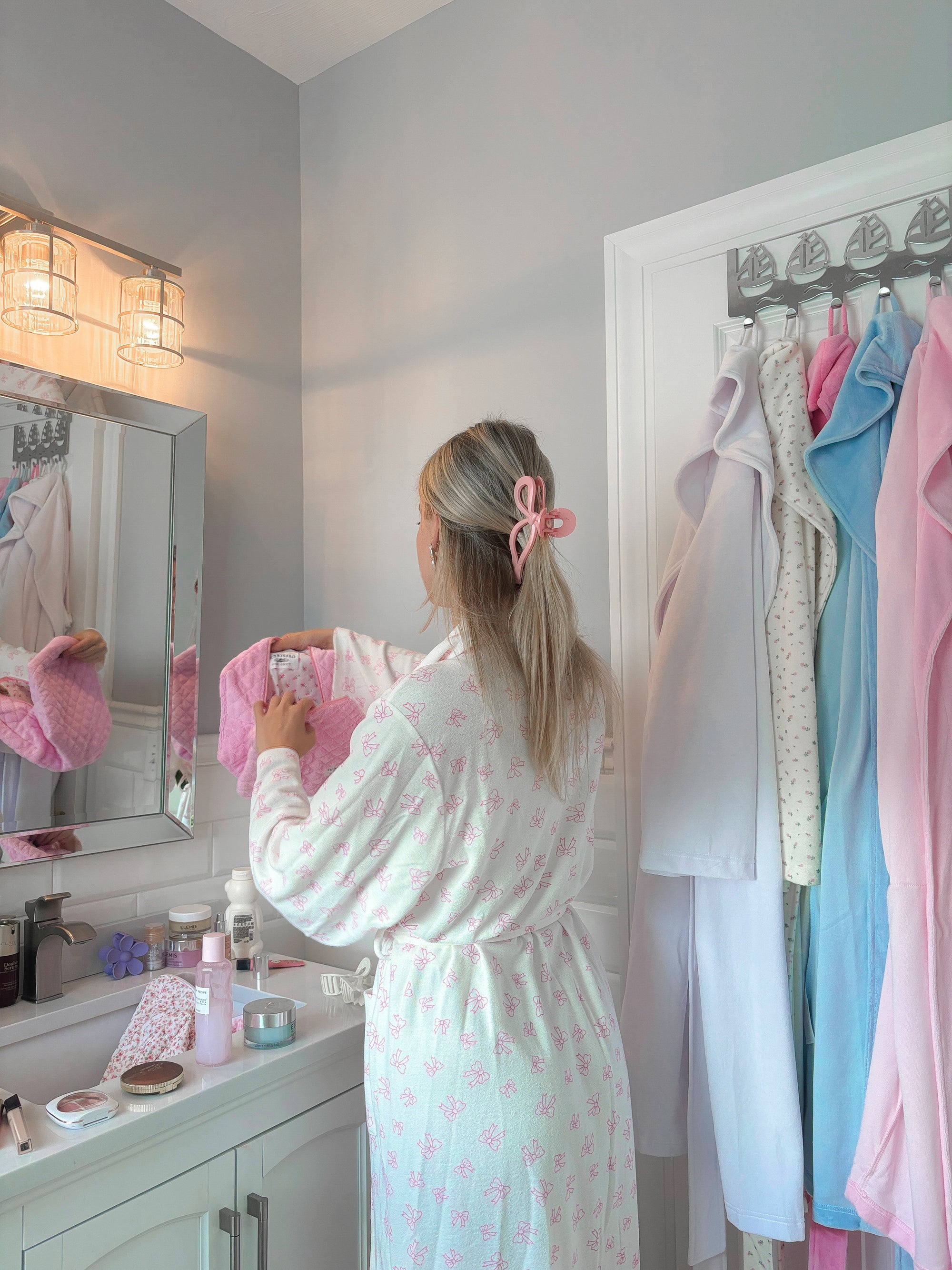 Pink Bows Hotel Robe