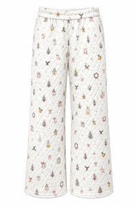 A Cottage Christmas Icons Quilted Flare Sweatpants