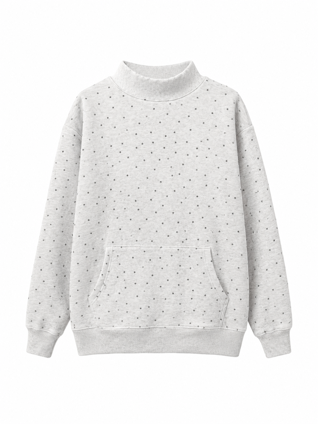 Starlight Printed Mockneck Sweatshirt With Pockets