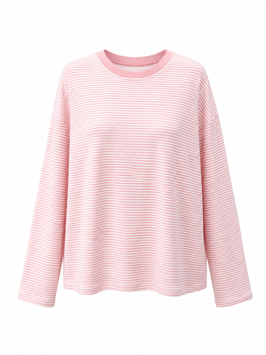 Ella Striped Oversized Loungewear Long Sleeve Top