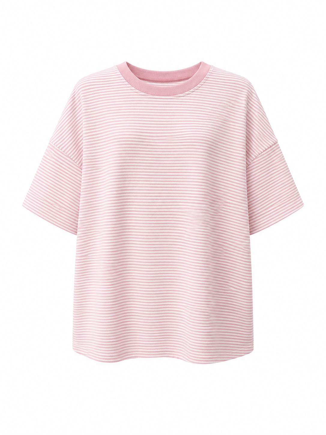 Ella Striped Oversized Short Sleeve Lounge Top