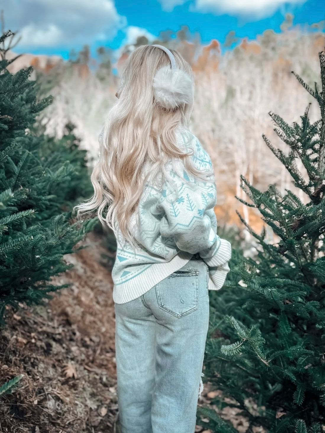 Home For Christmas Snowflake Oversized Sweater