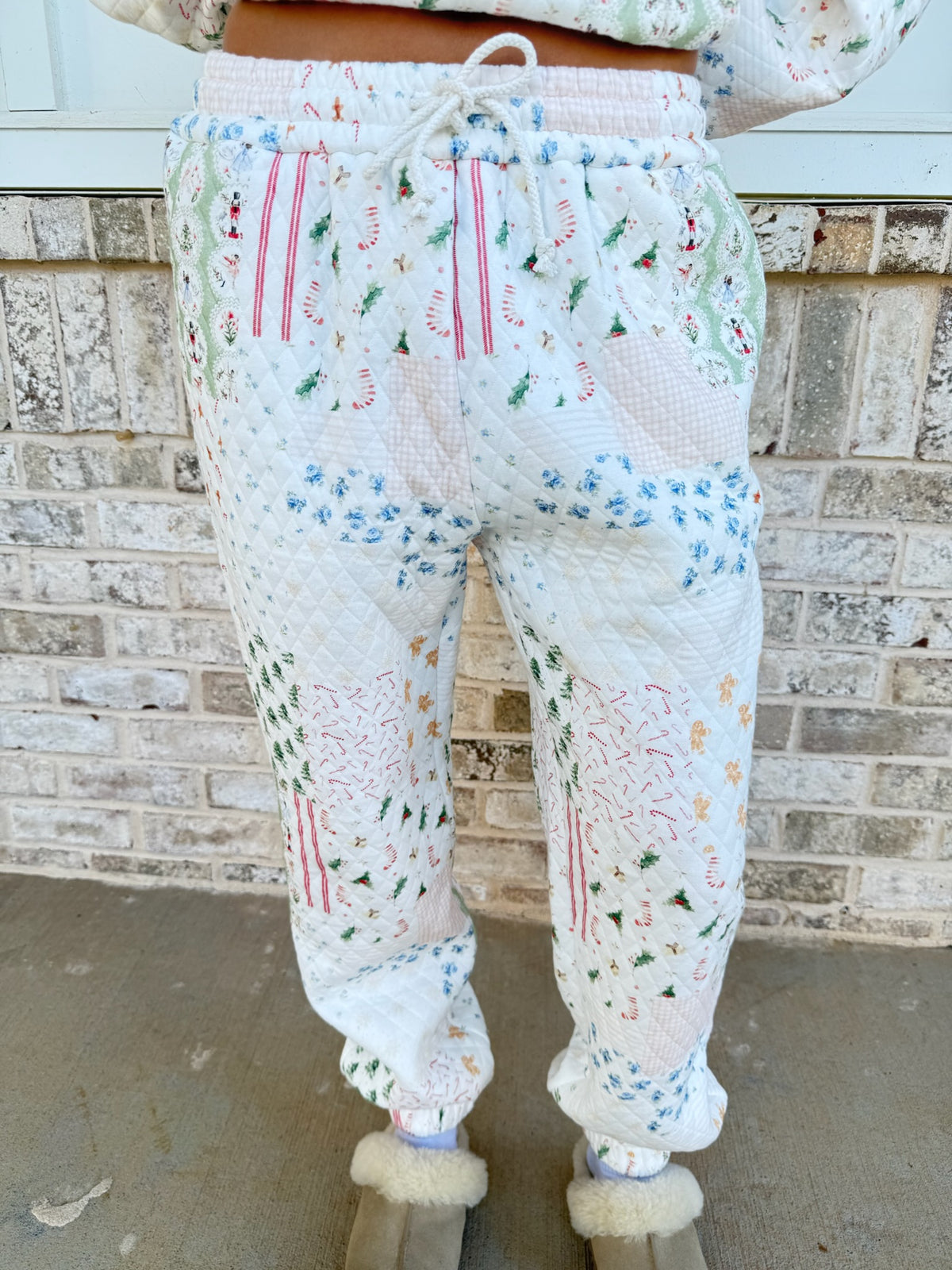 Christmas Holiday Quilted Joggers