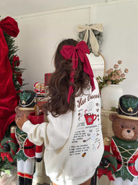 Hot Chocolate Recipe Christmas Embroider Sweatshirt